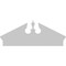 Ekena Millwork Acorn Architectural Grade PVC Combination Pediment, 38"W x 16-3/8"H x 2-3/4"P (Pitch 6/12) PEDPC038X165ACR00 - alternate 2